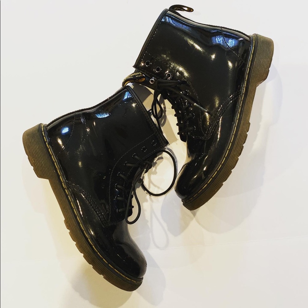 SOLD Black patent Doc Martens